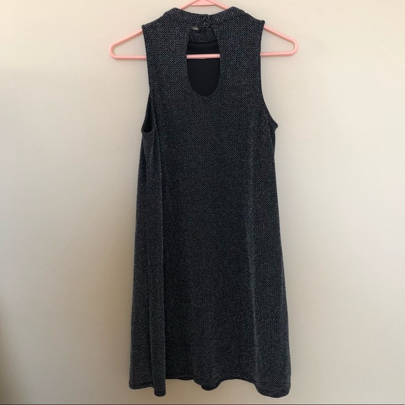 high neck black and silver dress - Picture 3 of 4